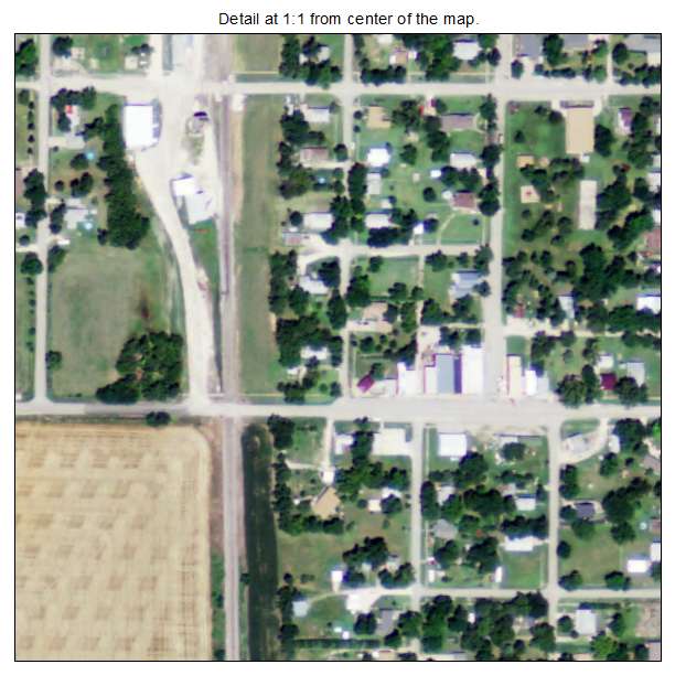 Lincolnville, Kansas aerial imagery detail