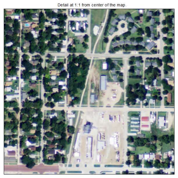 Lindsborg, Kansas aerial imagery detail