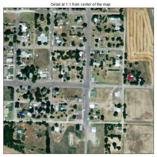Lorraine, Kansas aerial imagery detail