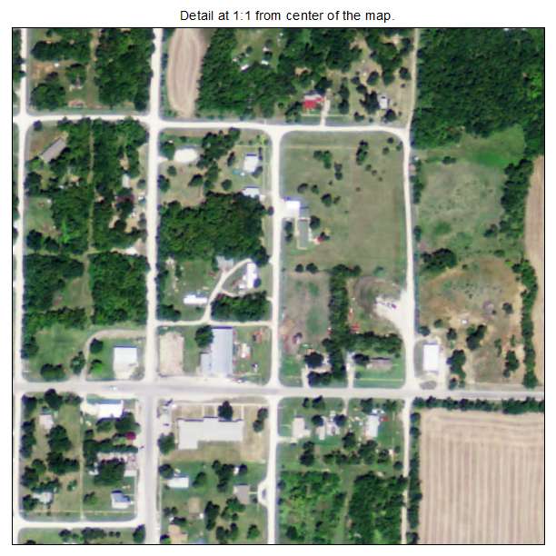 Lost Springs, Kansas aerial imagery detail