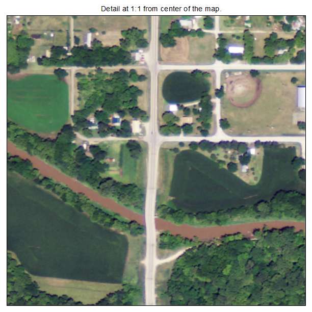 Louisville, Kansas aerial imagery detail