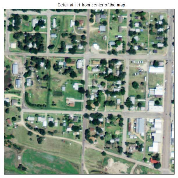 Lucas, Kansas aerial imagery detail