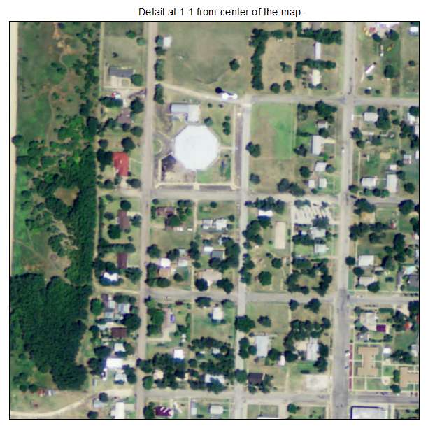 Luray, Kansas aerial imagery detail