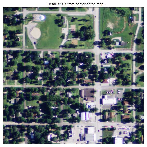 Lyndon, Kansas aerial imagery detail