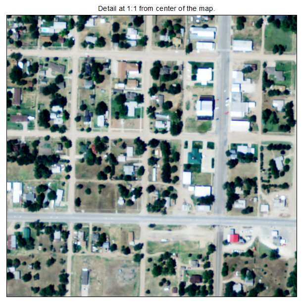 Macksville, Kansas aerial imagery detail