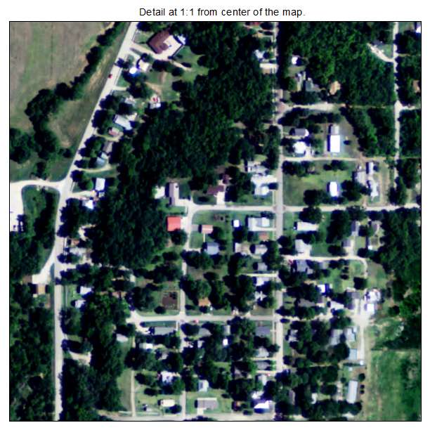 Madison, Kansas aerial imagery detail