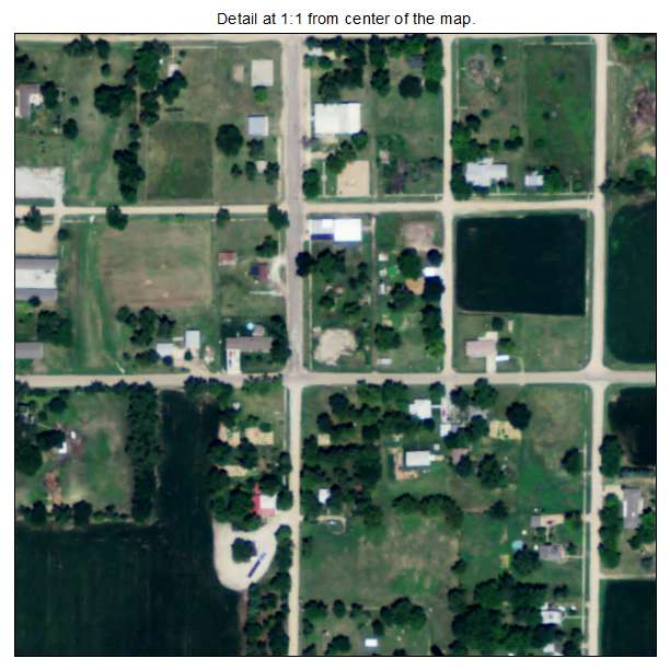 Mahaska, Kansas aerial imagery detail