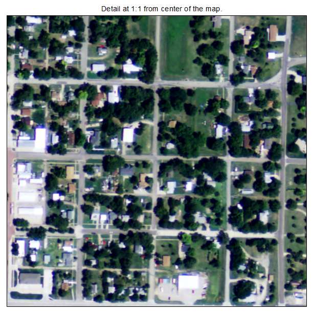 Mankato, Kansas aerial imagery detail