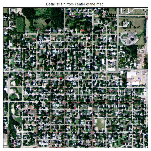 Marysville, Kansas aerial imagery detail