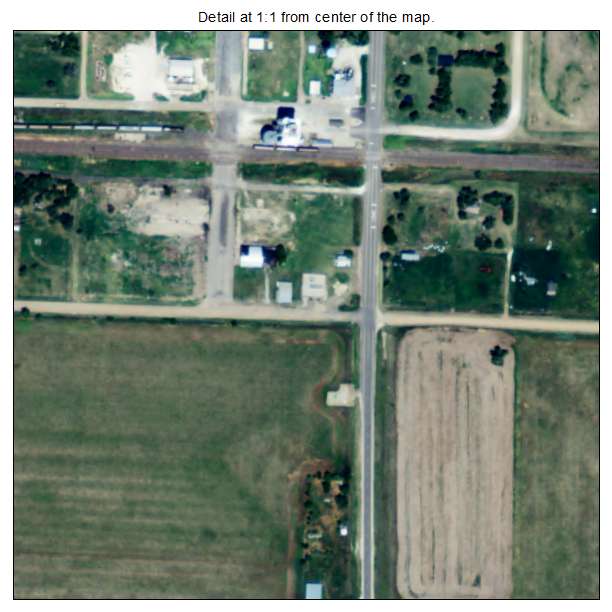 McCracken, Kansas aerial imagery detail