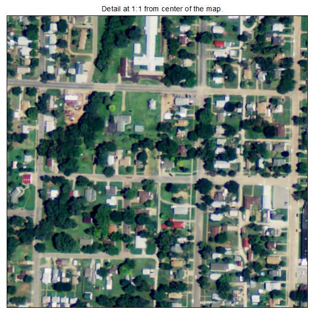 Medicine Lodge, Kansas aerial imagery detail