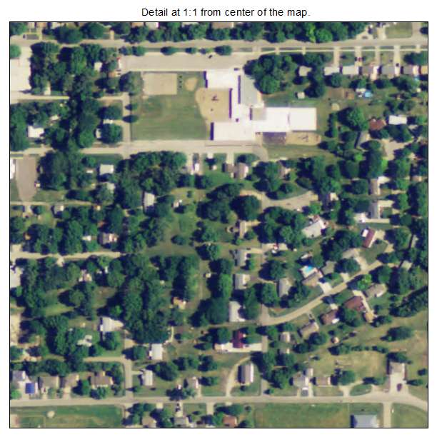 Meriden, Kansas aerial imagery detail