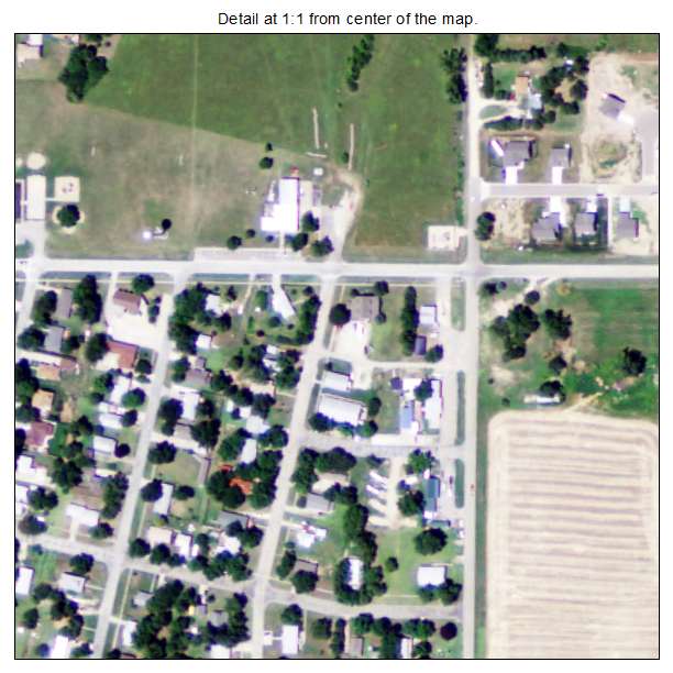 Milford, Kansas aerial imagery detail