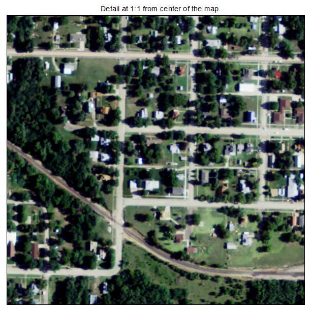 Miltonvale, Kansas aerial imagery detail