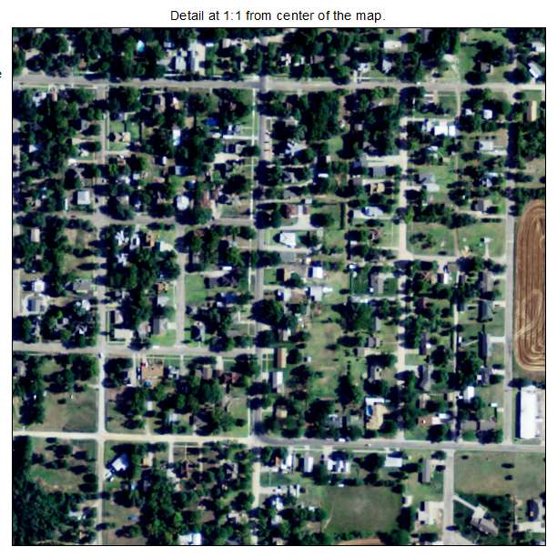 Minneapolis, Kansas aerial imagery detail