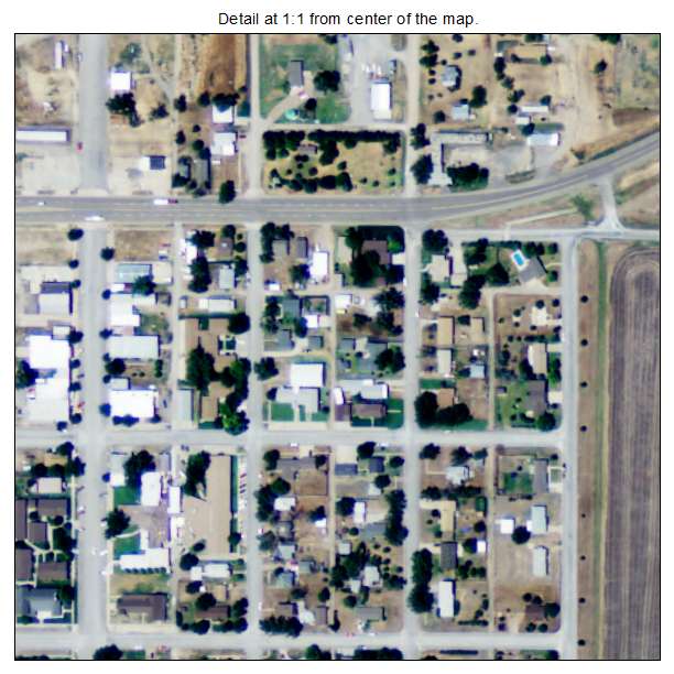 Minneola, Kansas aerial imagery detail