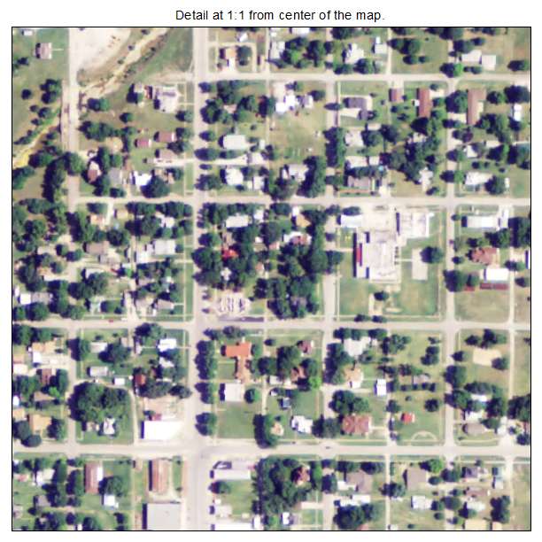 Moline, Kansas aerial imagery detail