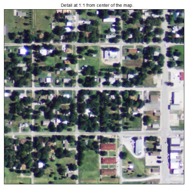 Moran, Kansas aerial imagery detail