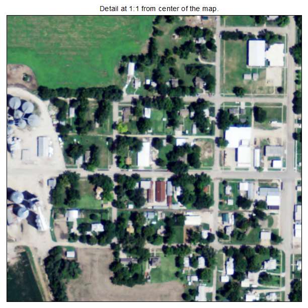 Morganville, Kansas aerial imagery detail