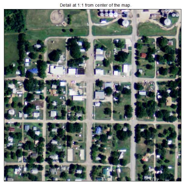 Morrowville, Kansas aerial imagery detail