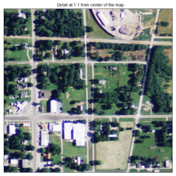 Mound Valley, Kansas aerial imagery detail