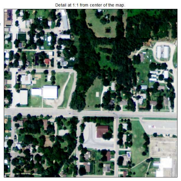 Moundridge, Kansas aerial imagery detail