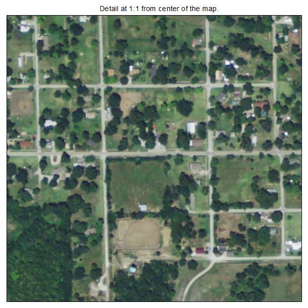 Mulberry, Kansas aerial imagery detail