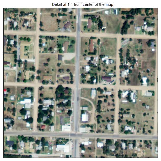 Mullinville, Kansas aerial imagery detail