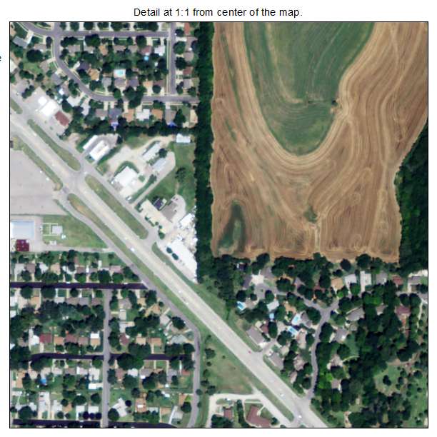 Mulvane, Kansas aerial imagery detail