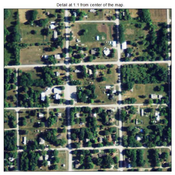 Muscotah, Kansas aerial imagery detail