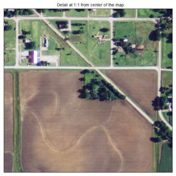 New Albany, Kansas aerial imagery detail