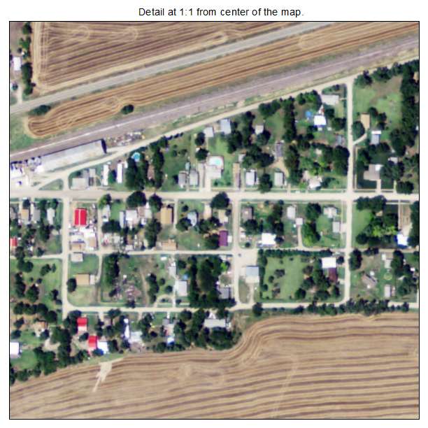New Cambria, Kansas aerial imagery detail