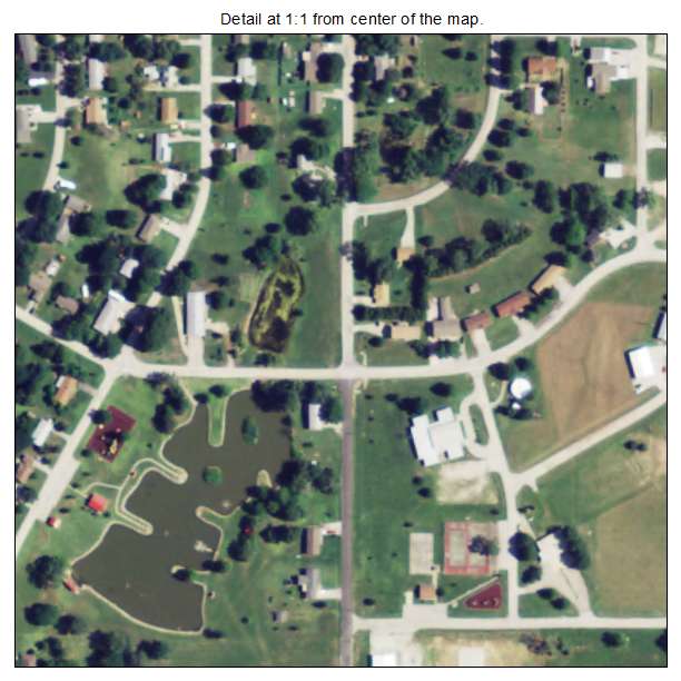 New Strawn, Kansas aerial imagery detail