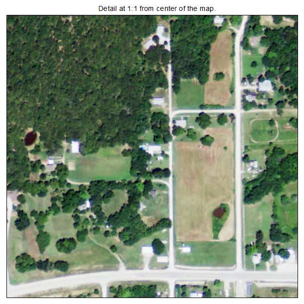 Niotaze, Kansas aerial imagery detail