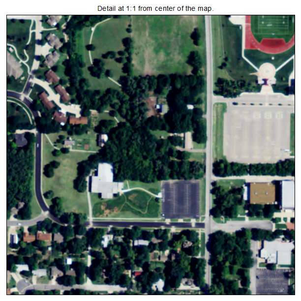 North Newton, Kansas aerial imagery detail