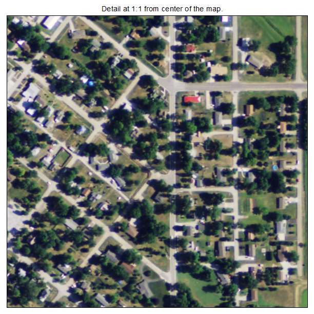 Nortonville, Kansas aerial imagery detail