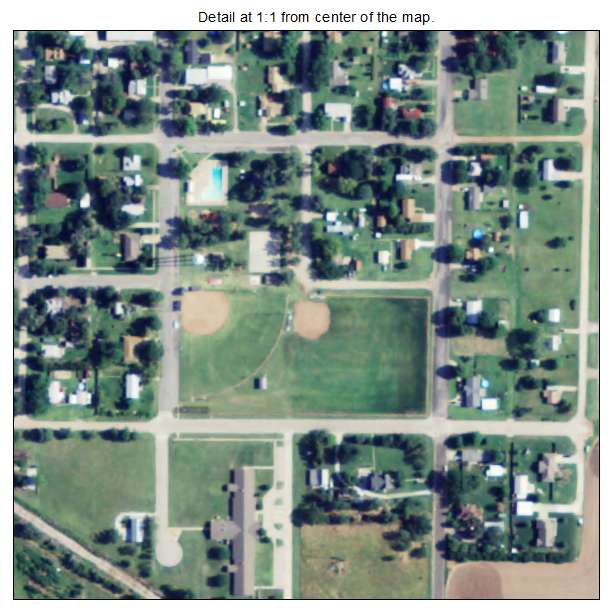 Norwich, Kansas aerial imagery detail