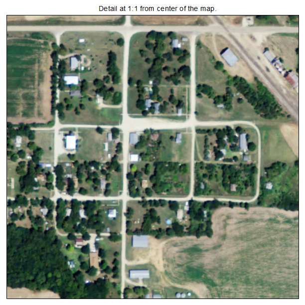 Oak Hill, Kansas aerial imagery detail