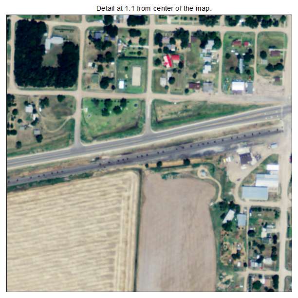 Offerle, Kansas aerial imagery detail