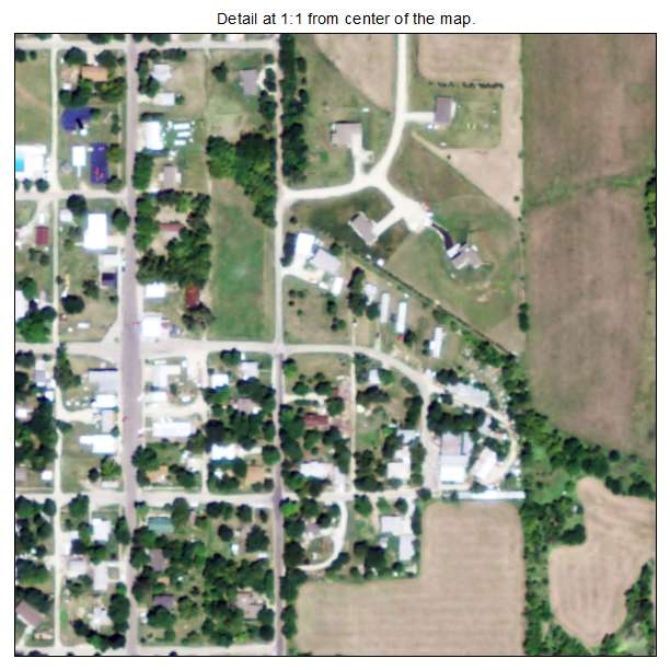 Olsburg, Kansas aerial imagery detail