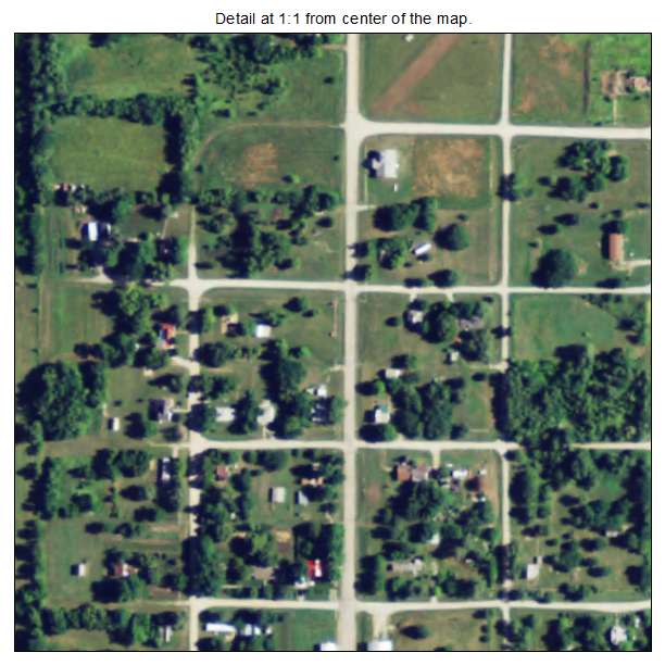 Oneida, Kansas aerial imagery detail