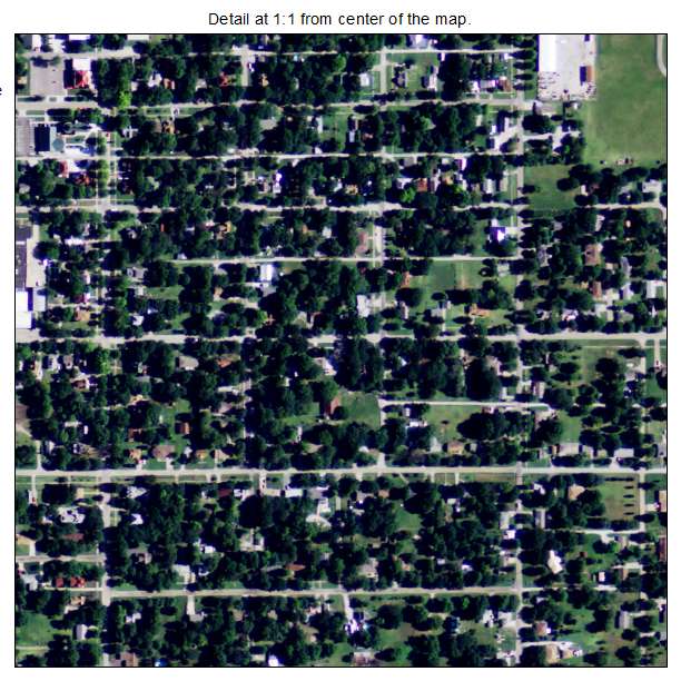 Osage City, Kansas aerial imagery detail