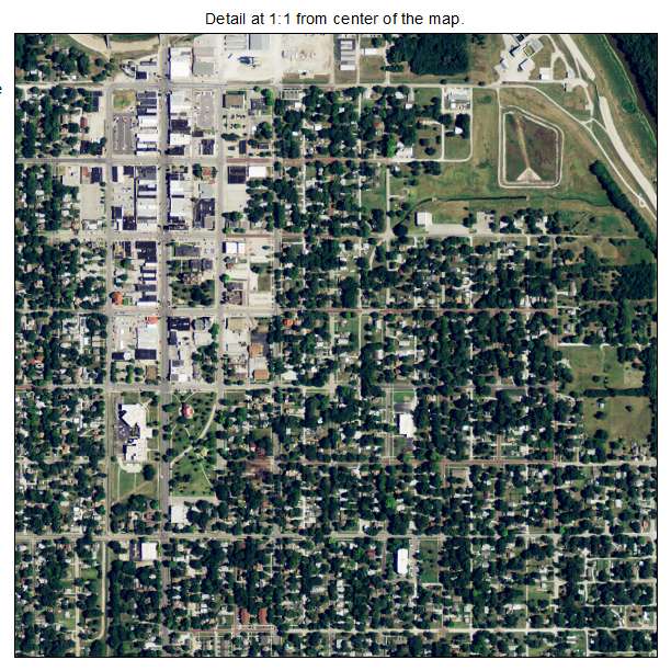 Ottawa, Kansas aerial imagery detail
