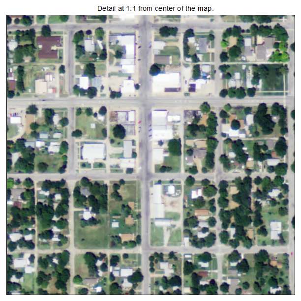 Oxford, Kansas aerial imagery detail