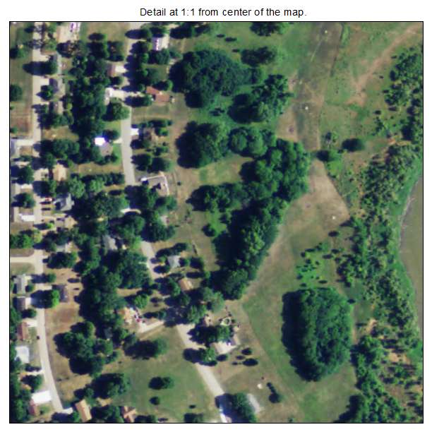 Ozawkie, Kansas aerial imagery detail