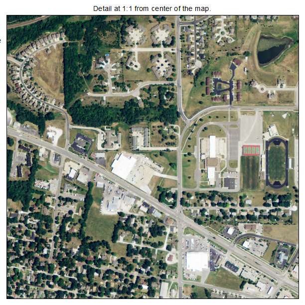 Paola, Kansas aerial imagery detail
