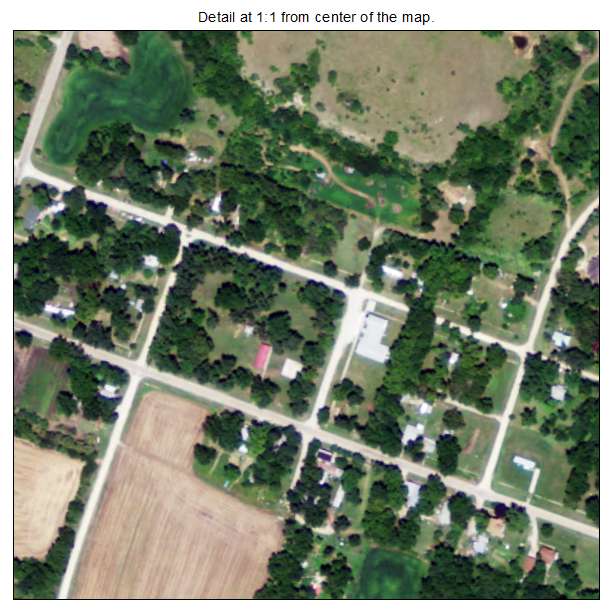Parkerville, Kansas aerial imagery detail