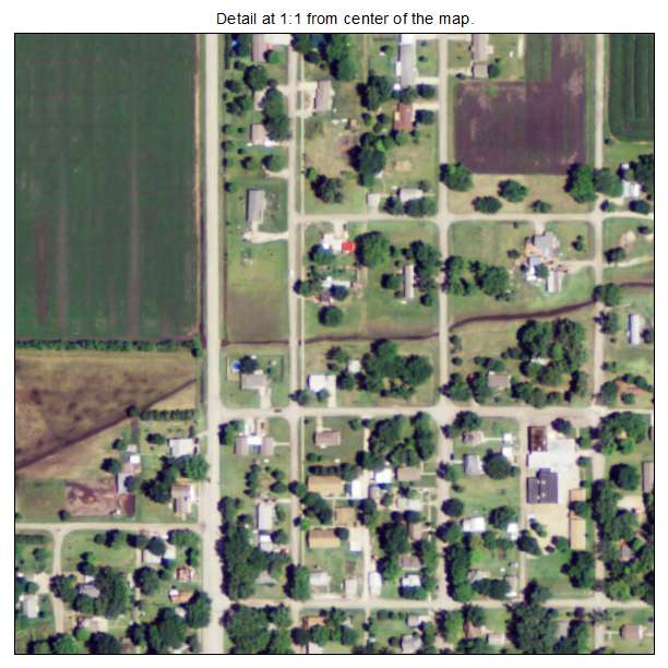 Paxico, Kansas aerial imagery detail
