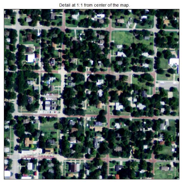 Peabody, Kansas aerial imagery detail