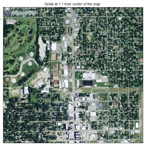 Pittsburg, Kansas aerial imagery detail